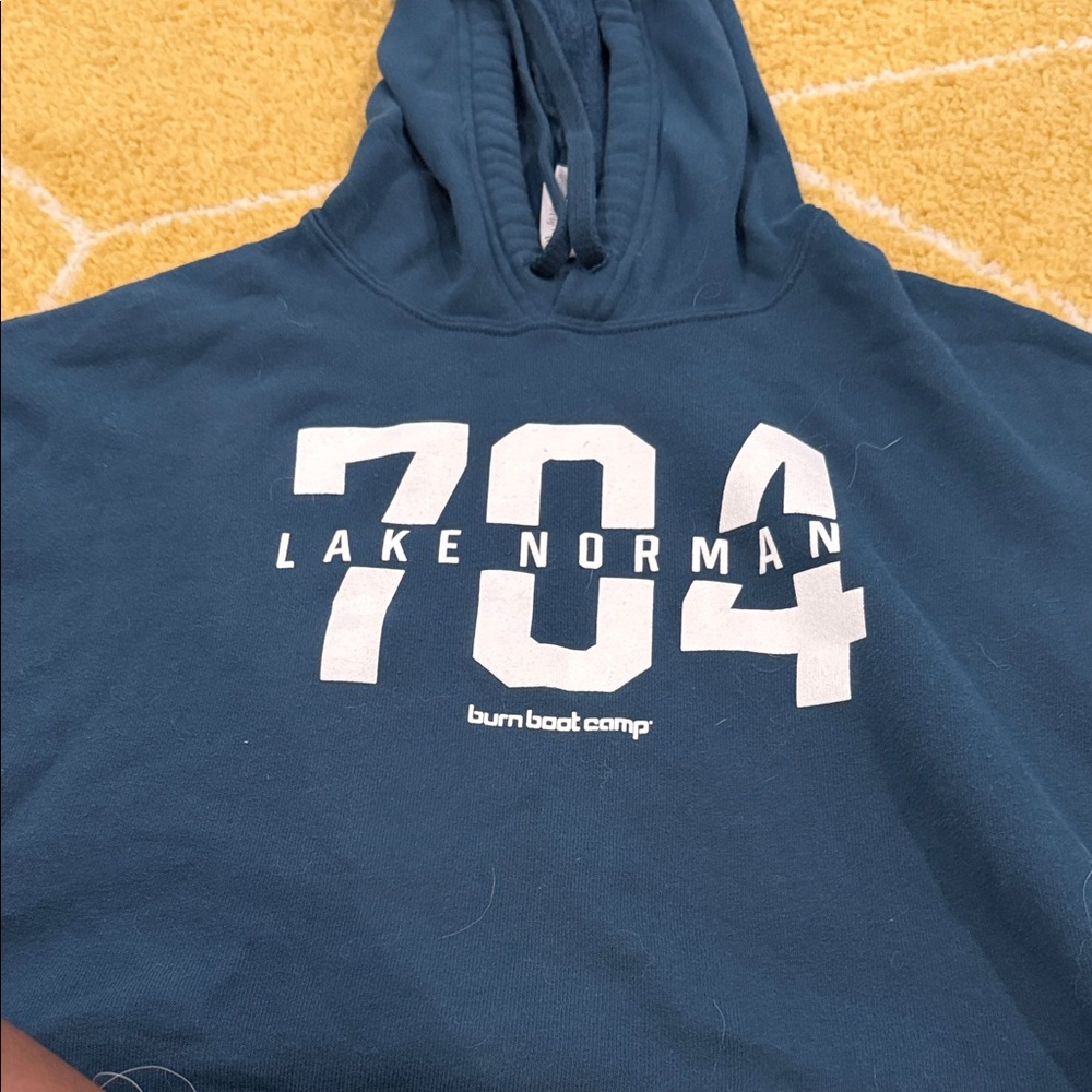 Burn Boot Camp Blue Hoodie- cropped